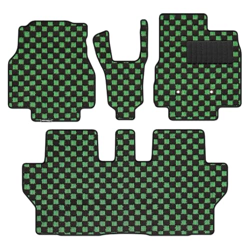 Hotfield ダイハツ 互換品 新型 ムーヴ ムーブ LA850S LA860S フロアマット 形状01 2WD/電動パーキングブレーキ チェックグリーン