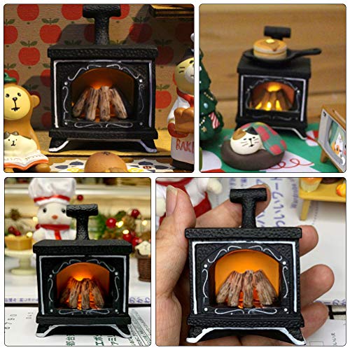 TOYANDONA LED Kamin Laternen Mikro Landschaft Lampe Puppenhaus Tischleuchten Batteriebetriebene Dekorative Flackernde… – Bild 5