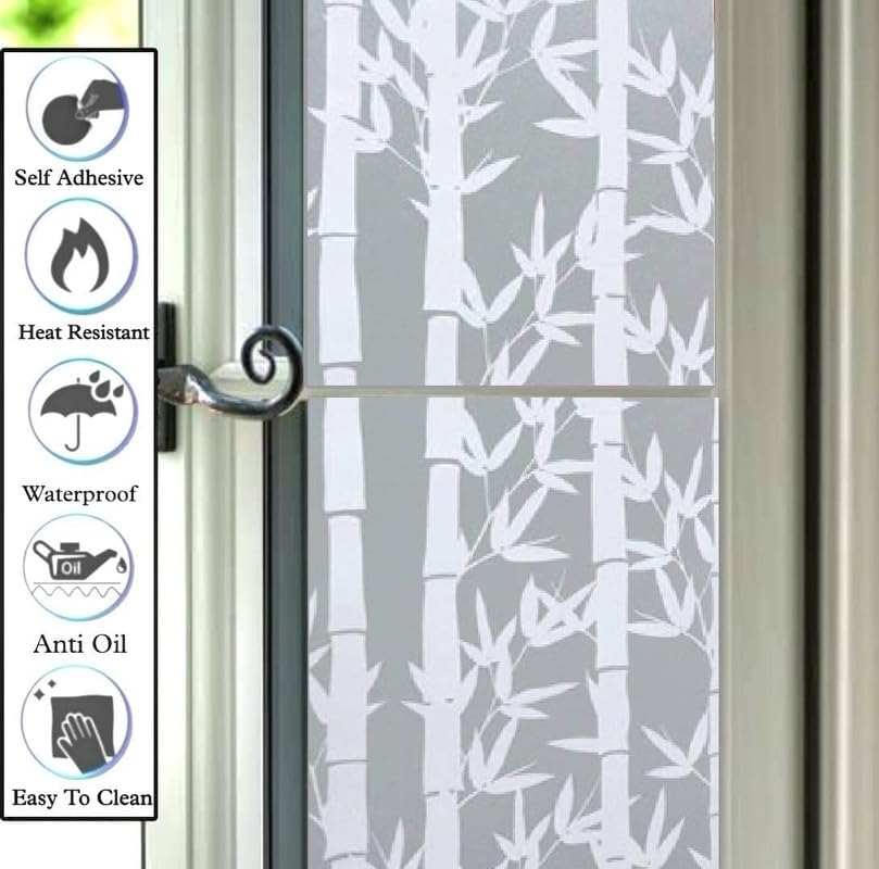 Image of Frosted Grid Window Glass Film for Privacy Sunlight- Frosted Grid 12 X 36 Inchs