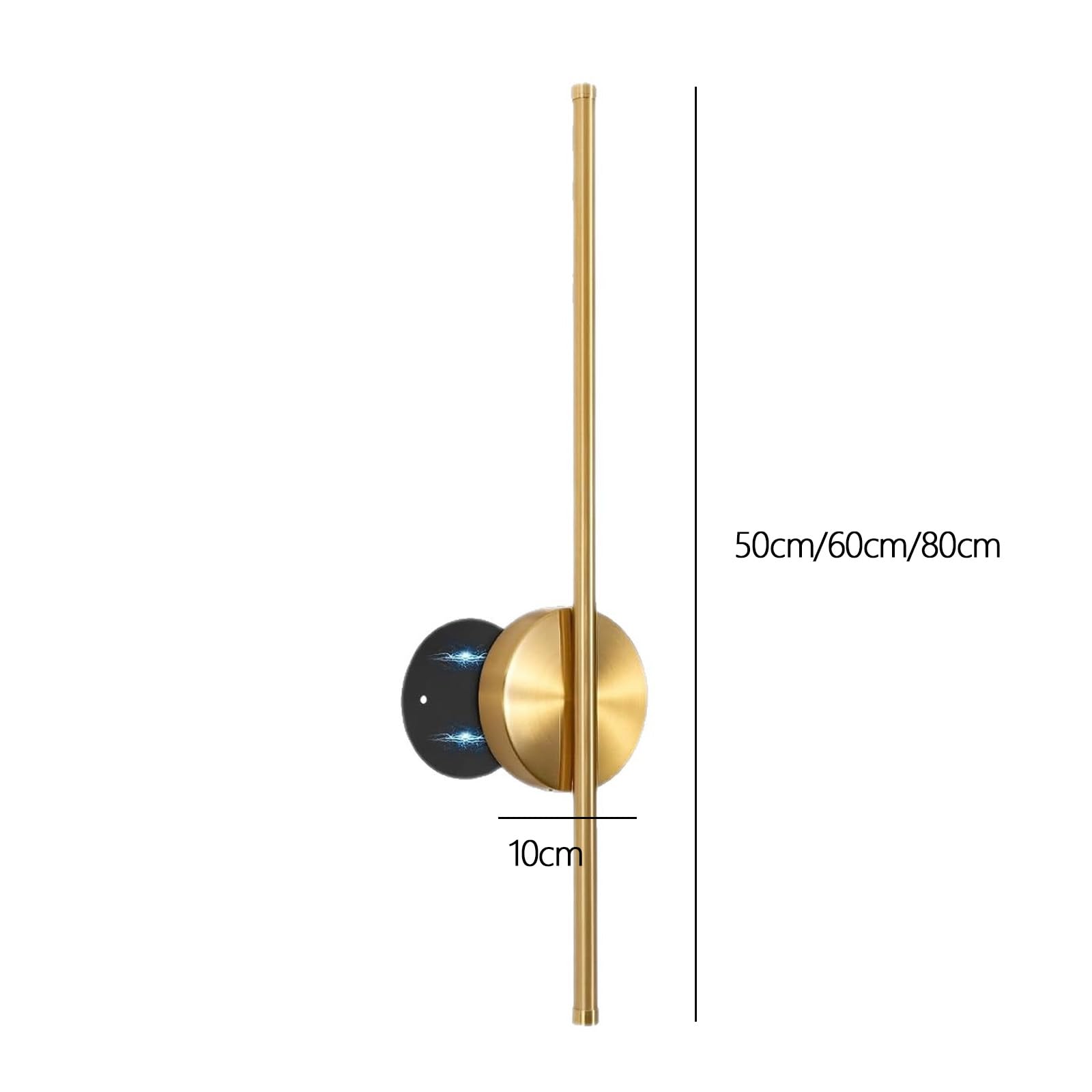 LED Innen Wandleuchte mit Fernbedienung Dimmbar Wandlampe USB Aufladbar Magnetisch Wandbeleuchtung mit Touch Control Schalter Eisen Aluminium für Wohnzimmer Schlafzimmer (80cm,Schwarz)