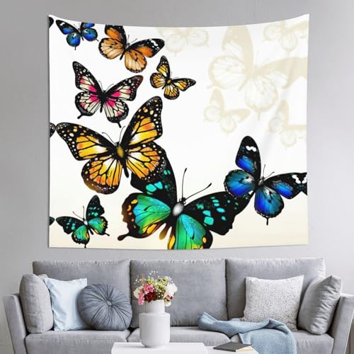 Tapiz de mariposas JEJEA de 152x130 cm para renovar el fondo de la habitación