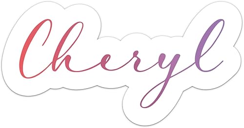 Elegante adhesivo con nombre de Cheryl, calcomanía de vinilo impermeable para parachoques de automóvil, laptop, botella de agua, pared y ventana,