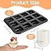 kenaeooe 2 Pcs All Edges Brownie Pans with 1000 White Cupcake Liners, Nonstick Carbon Steel Oven Safe Dishwasher Safe for Baking Brownies Cupcakes Muffins, 10.4x13.9in, Black
