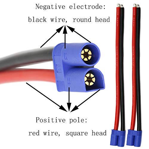 Adaptador Cable EC5 Macho con Cable Silicona 20cm x2 miniatura 5