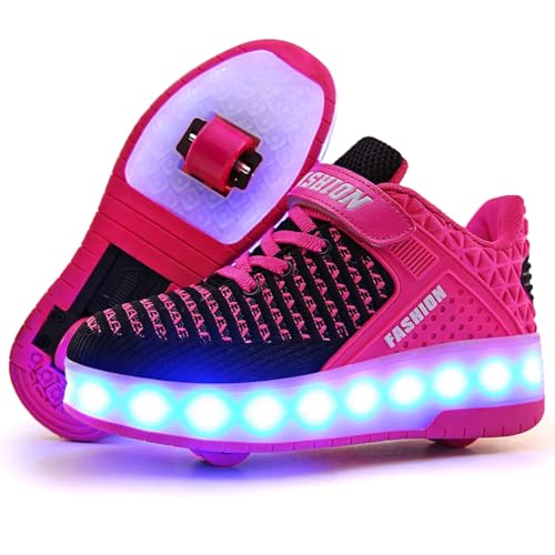 Image of Ylllu Kids LED Roller Skate Shoes with Wheel Light up Roller Shoes Gift for Girls Boys Children