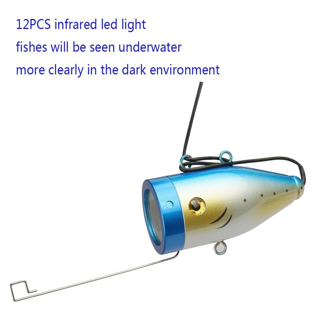 水中釣りカメラ、7インチLCDモニター1000TVL防水魚群探知機カメラ165° 水中釣りカメラ、7インチLCDモニター1000TVL防水魚群探知機