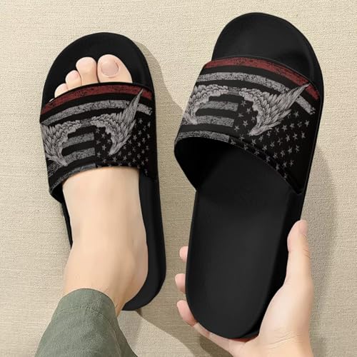 Image of Footwear for Mens Open Toe Athletic Sandals Anti-Slip Sole Slide Sandals Pillow House Flat Shoes Comfortable Slip On Slippers for Indoor & Outdoor