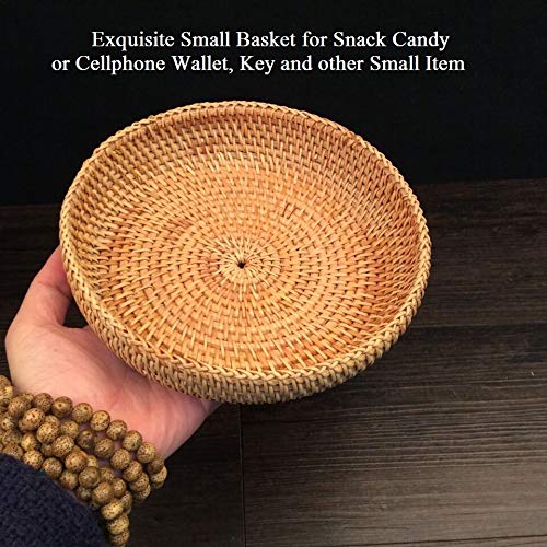 Small Handmade Woven Storage Basket Display Basket Fruit Candy Cake Basket Or Storage For Keys, Wallet, Cell Phone And More. #TOP1
