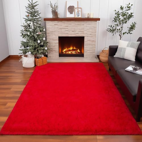 GLORUGS Cozy Winter Area Rug 4x6,Ultra Soft ‌Plush Shaggy Rug