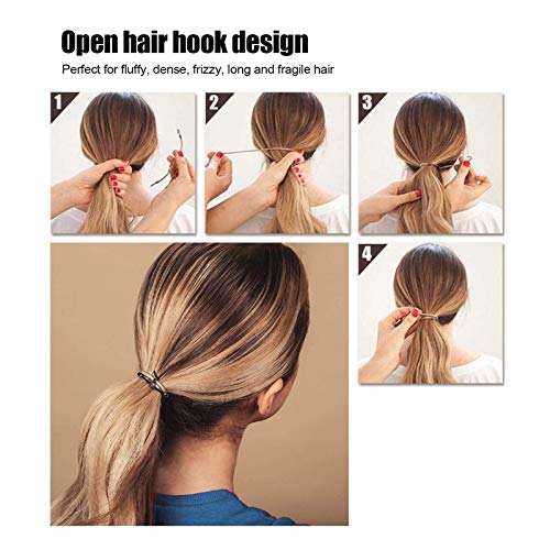 Hair Bungee Cords with Hooks ,20pcs Bungee Hair Ties Women Ponytail Hooks Hair Clips Elastic Hair Ties Ponytail Holder Hair Wrap for Women Girls Hair Styling - Image 2