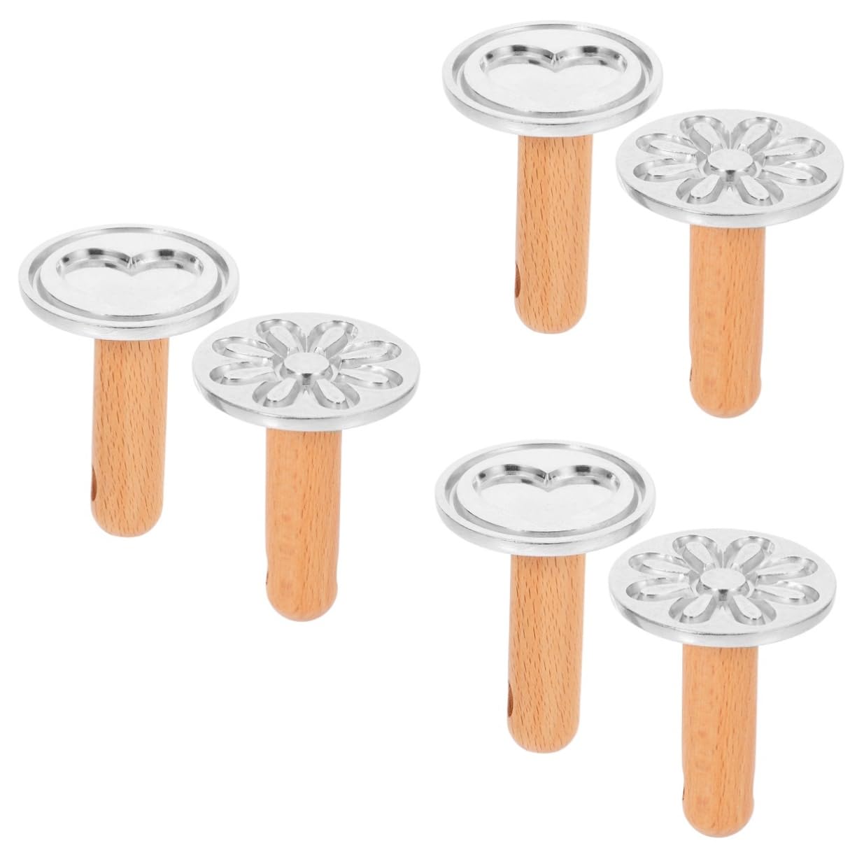 PRETYZOOM 6piezas Moldes De Galletas Mango De Madera De y Para Hornear Galletas Artesanales