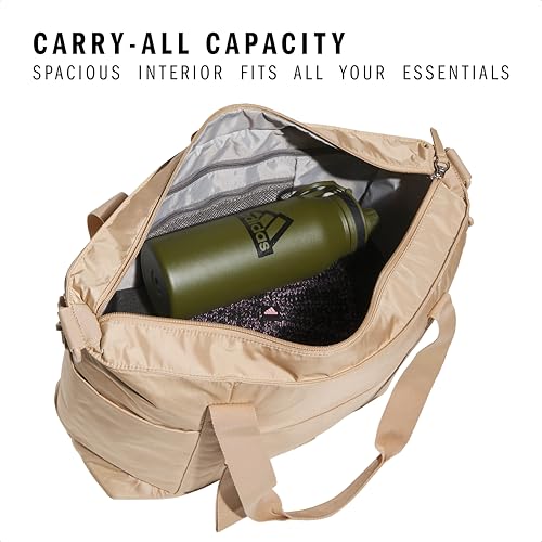 adidas All Me Tote for Women, Large Crossbody Bag with Shoulder Strap, Warm Sandstone Beige/3.02