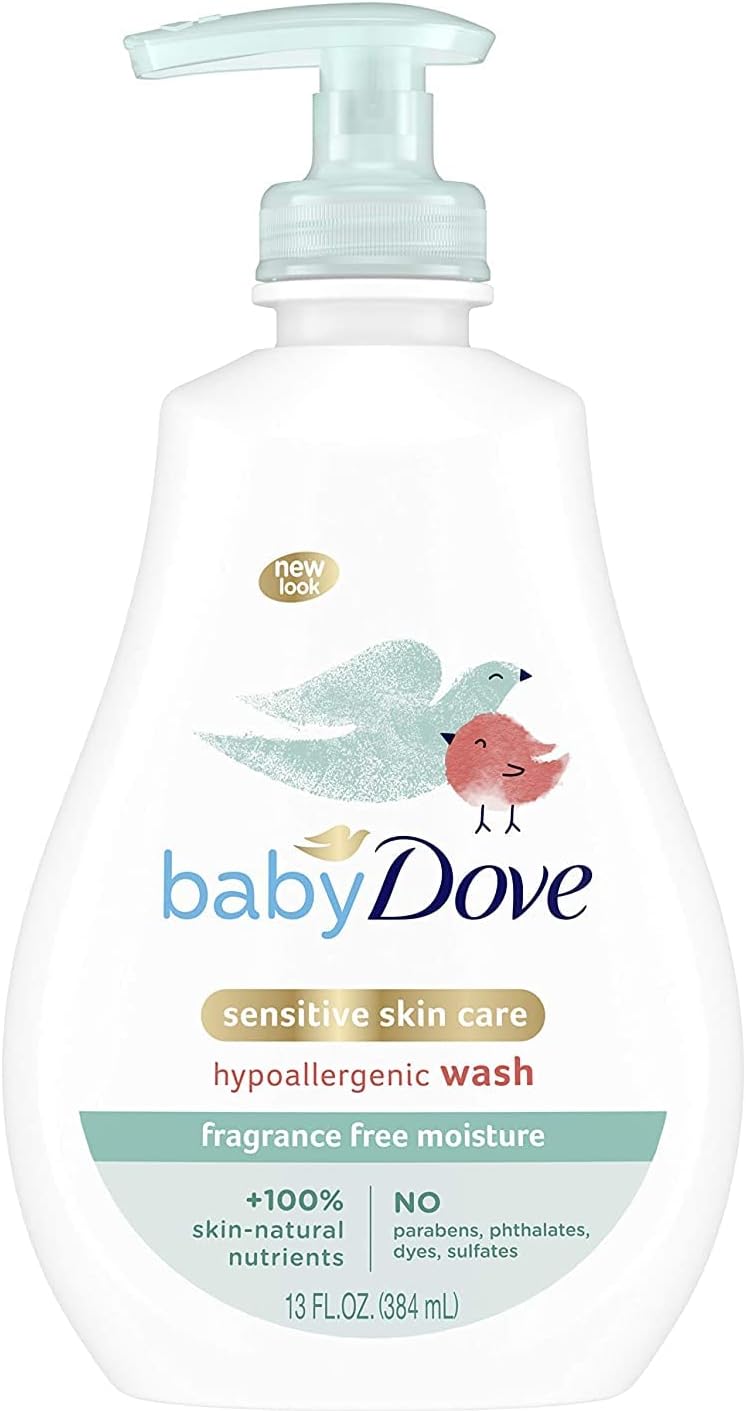 Tip To Toe Wash Sensitive Moisture Fragrance Free - 13 oz, Pack of 4