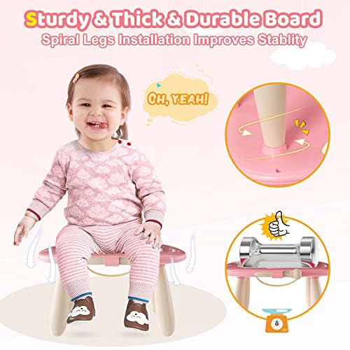 Kikidex Magnetic Drawing Board, Toddler Girl Toys for 1-2 Year Old, Doodle Board Pad Learning and Educational Toys for 1 2 3 Year Old Baby Kids Birthday Gift(Soft Pink)