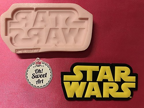 STAR WARS LOGO Silicone Cupcake Toppers Mold By Oh! Sweet Art FDA Approved for Food