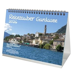 Reisezauber Gardasee DIN A5 Tischkalender für 2026 Urlaub Mediterran Italien - Seelenzauber