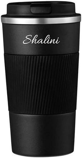 THE EPIC BOX Personalised Tumbler with lid 510ml, Double Wall Insulated Stainless Steel Tumbler Bottle Diwali Item, Hot an...