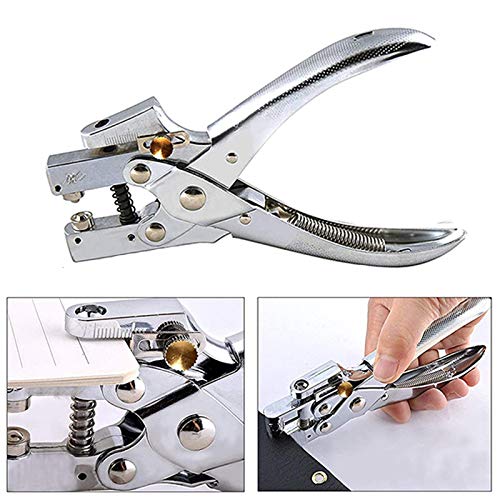 Eyelet Hole Punch Pliers Eyelet Grommet Punch Tool with 100 Pieces Gold Eyelets Grommets for Leather,Belt,Clothes,Bag,Shoe Decorative 3/16 Inch Metal Grommets Kit