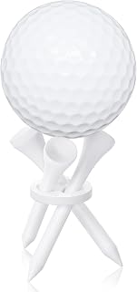1 Pc Acrylic Golf Ball Display Holder Tripod Golf Ball Display Rack Golf Ball Display Stand Holder for Memorabilia Decor Autograph Protection Collection, Includes 3 Golf Tees and 1 Ring