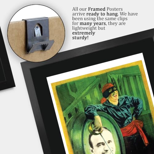 Póster de El Signo del Zorro 1920 con autógrafo impreso para fans - Cuadro enmarcado A3 5