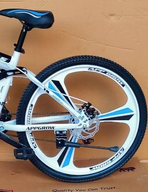 Image of Appgrow Folding Bicycle 26T for Age Group 12+ Years - Dual, Unisex-Youth, Folding Bike, 17 Inch, White