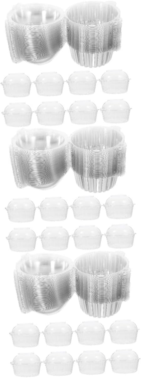 150pcs Cupcake Boxes Small Dessert Containers for Muffins and Cookies Sturdy Pet Material Easy to Assemble for Parties and Events