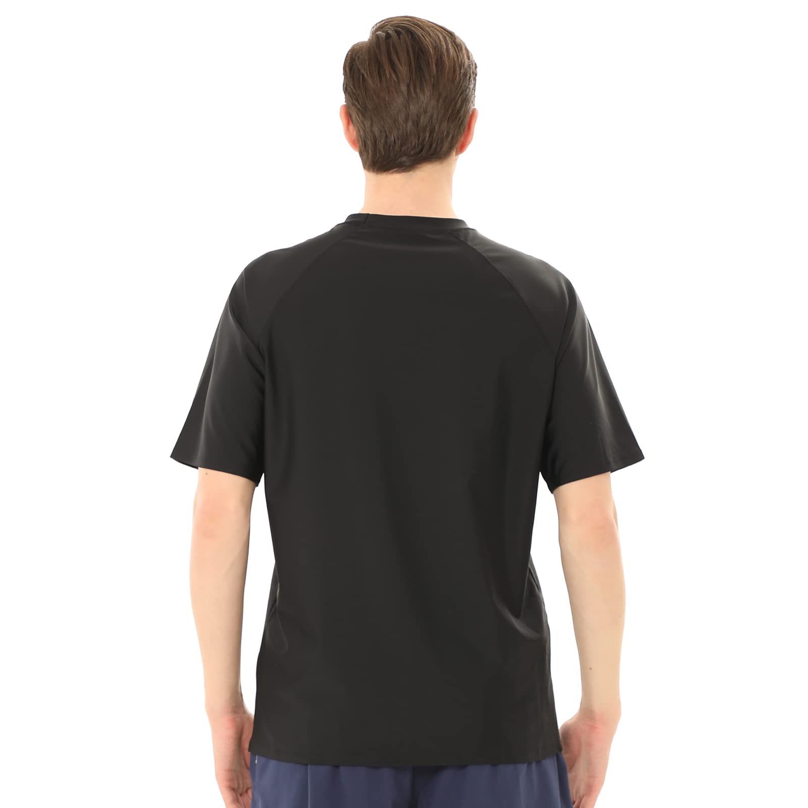 Tee Shirt Anti-UV Homme Rashguard à Manches Courtes UPF 50+ Maillot de Bain Hauts T-Shirt de Sport Séchage Rapide