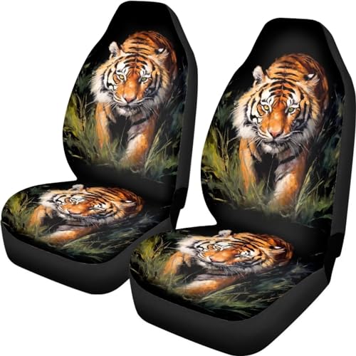 Housses de siège de voiture tigre sauvage pour trajets quotidiens