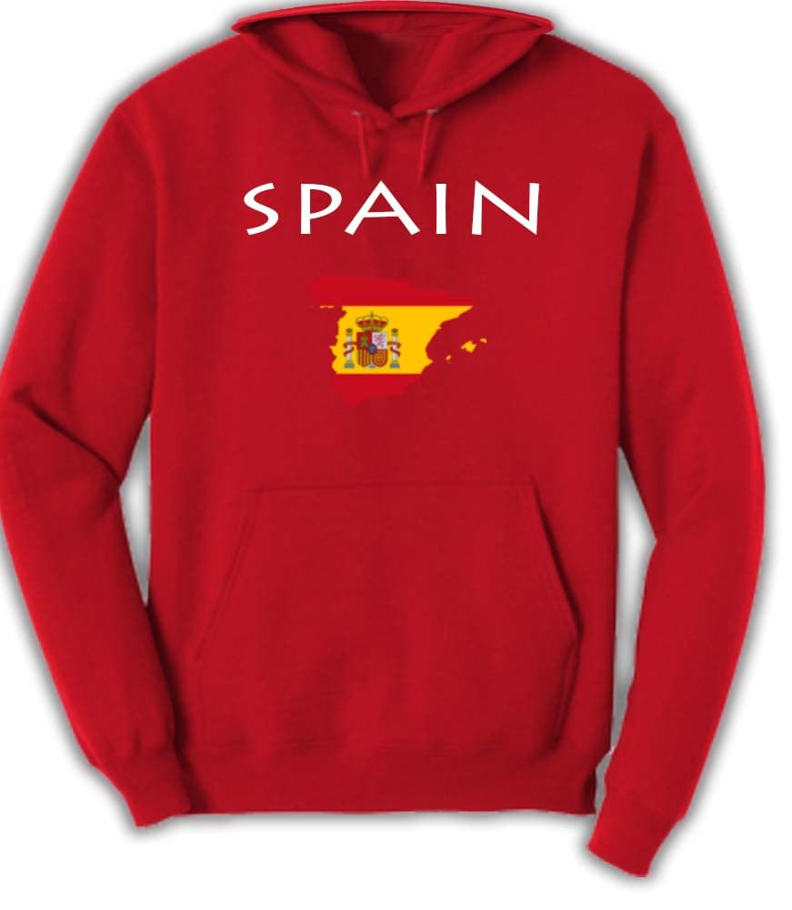 Ay Cabron™ Spain Map Flag | Map Of Spain Flag | Spanish Flag On Map | Territory Flag Hoodie For Men