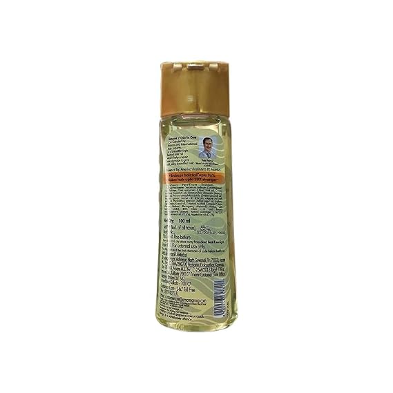 Emami 7-in-1 Hair Oil | with Natural Ayurvedic Herbs | Repairs Hair Damage | Nourishes Scalp | Fights Dandruff | Provides Strong & Healthy Hairs | 3.38 Fl Oz/100ml