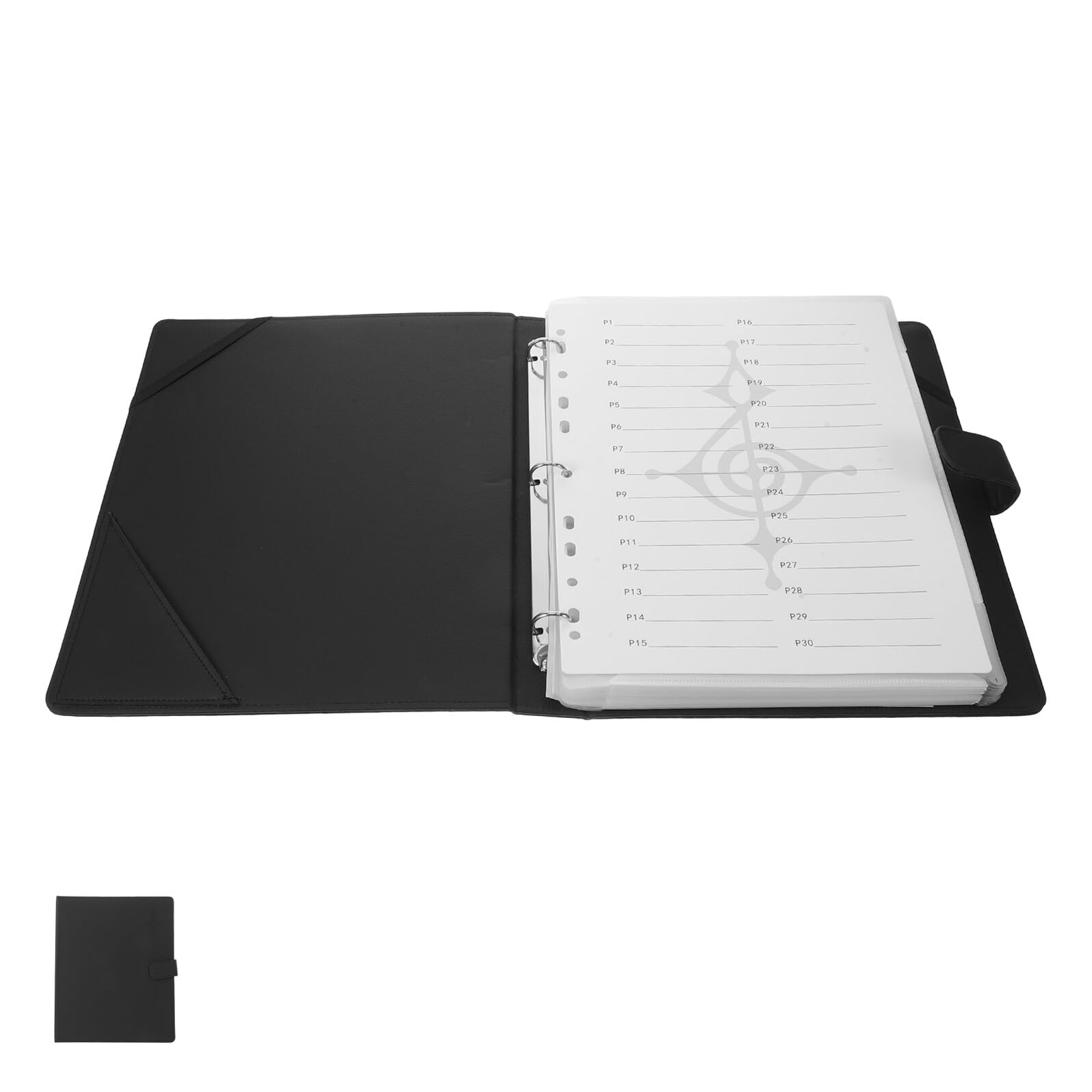 Mikikit PU Leather Music Document Folder with Pages Elastic Strap And Corner Pocket Sheet Music Binder for Guitar And Piano Choir Organizer for Orchestra Practice