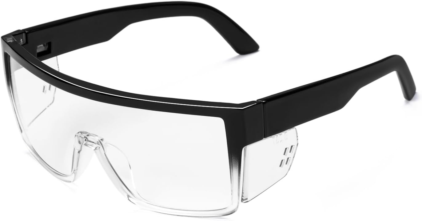 UV400 Transition Photochromic Safety Glases Light to Dark Grey Lens ANSI Z87 Impact Approved