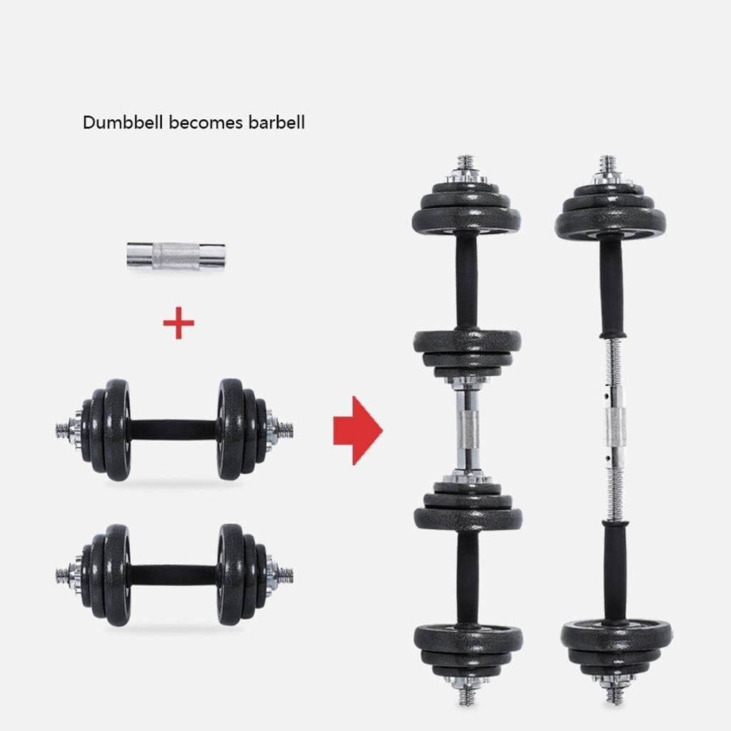 Hantle, Zestaw hantli ciężarków 2 szt. Regulowane hantle do ćwiczeń dla mężczyzn Hantle żeliwne Sztanga na biceps(30kg(15kg*2))