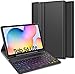 Produktbild ELTD Tastatur Hülle für Samsung Galaxy Tab S6 Lite (Deutsches QWERTZ),7 Farben LED-Hintergrundbeleuchtung Kabellose Tastatur für Samsung Galaxy Tab S6 Lite 10,4 Zoll 2020 (Schwarz)