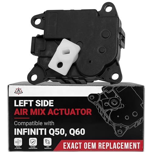 Image of Air Mix Actuator Left Side Replacement by AA Ignition - Fits Infiniti Vehicles - 2014, 2015, 2016, 2017, 2018, 2019, 2020 Q50, Q60 - HVAC Heater Blend Door Actuator - Replaces 27730-4GF0A, 27732-4GF0B