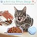 Herbst 10 Stück Katzennapf, Katzennapf Flach Quadrat Fressnapf Katze Bunt Katzenfutter Katzen Napfset mit Aufbewahrungsbasis, Katze Katzenteller Katzennäpfe für Trockenfutter und Nassfutter