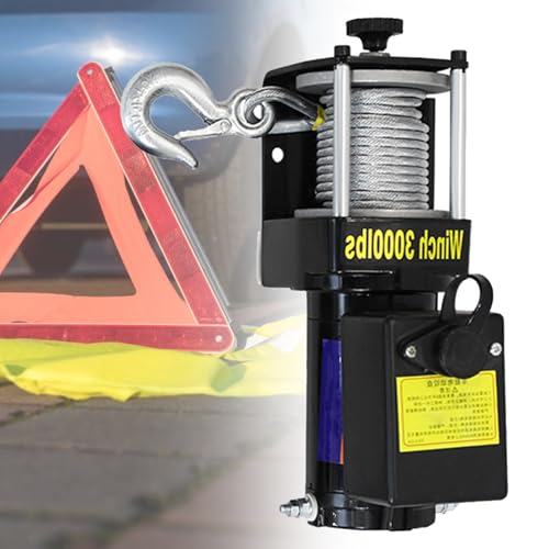 Winche eléctrico 3000lb-4000lb 12V/24V con control remoto miniatura 1