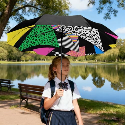 Parapluie compact coupe-vent à pliage inversé automatique - 7