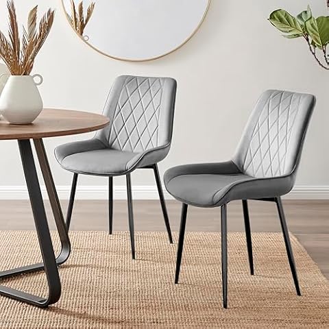 Furniturebox UK Pesaro Velvet Dining Chairs Set Cover
