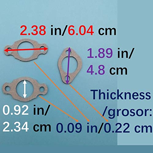 Image of Engine Rebuild Gasket Set Kit Compatible with Tecumseh 143661052 4-Cycle ECH90 H25 H30 H35 HSK30 HSK35 HXL35 33233 33233A New Z442