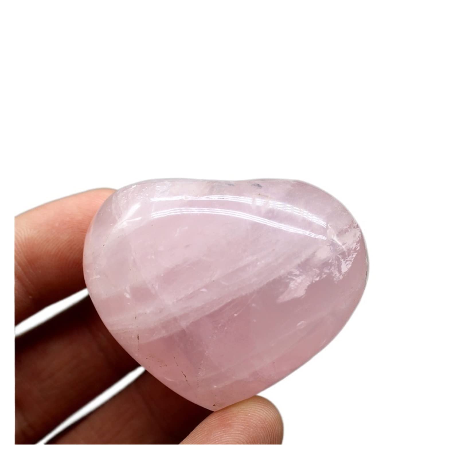 Quartz rose naturel cristal cœur cristaux de guérison pierres d'amour vert