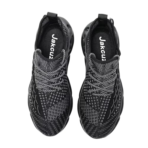 Image of Jakcuz Plus Size Men's Lightweight Walking Shoes Mesh Fish Scale Pattern Fashion Sneakers