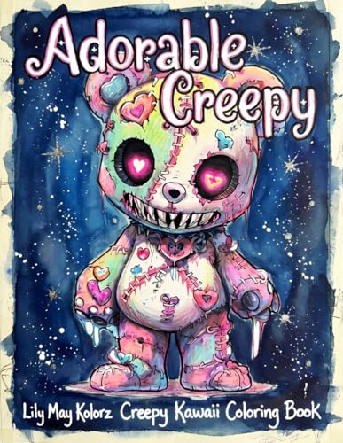 Adorable Creepy Coloring Book with Spooky Gothic Cute Kawaii Creatures Monsters and Animals for Adults and Teens: Easy Halloween Coloring Activity for Fun and Relaxation (Spooky Cute Coloring Books)