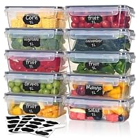 Set contenitori meal prep con scomparti e chiusura ermetica