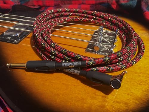 Pig Hog PCH10PLR 1/4" to 1/4" Right-Angle Tartain Plaid Guitar Instrument Cable, 10 Feet image 5
