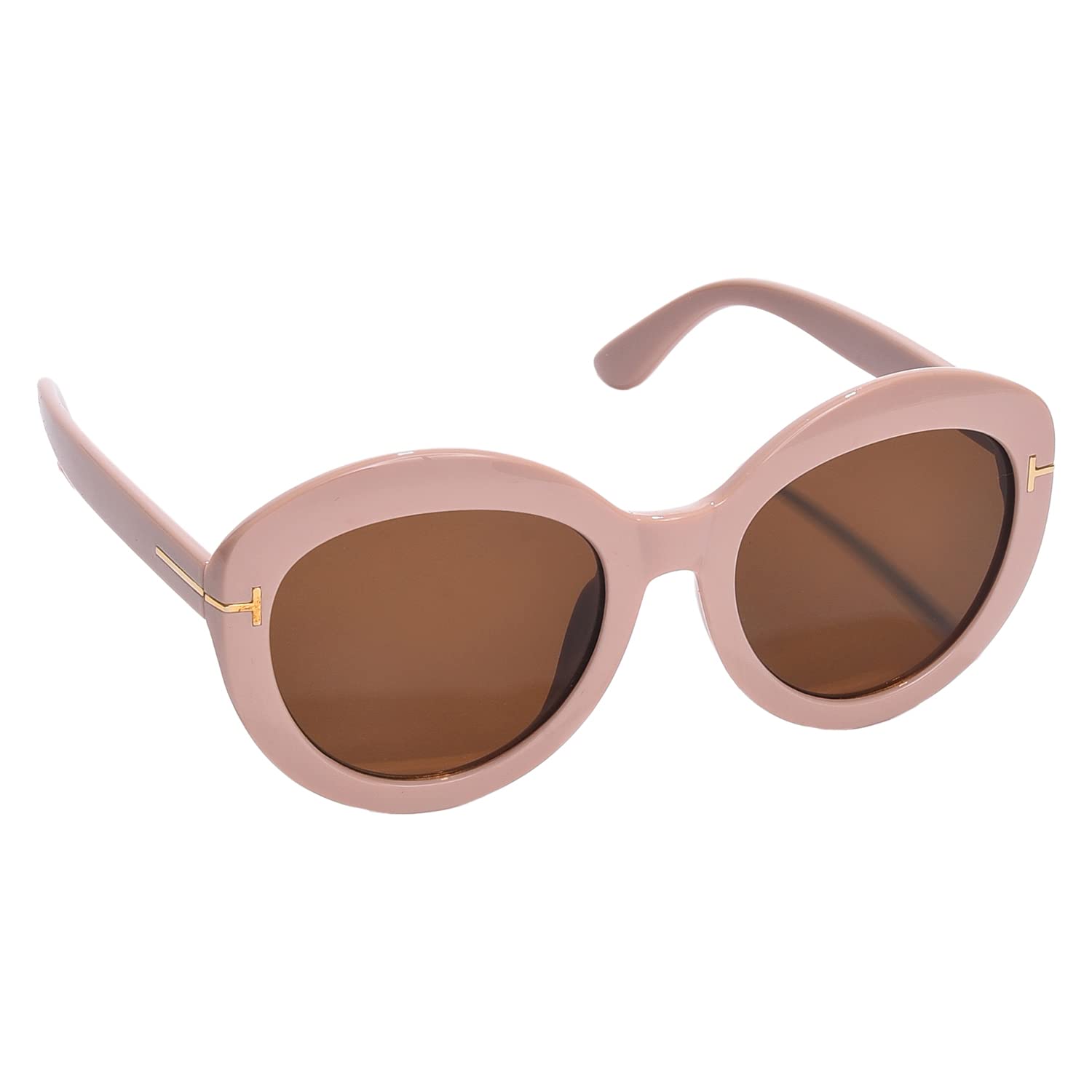 haute sauce Women Brown Lens Brown Round Sunglasses(HSSG1069)-picture-13