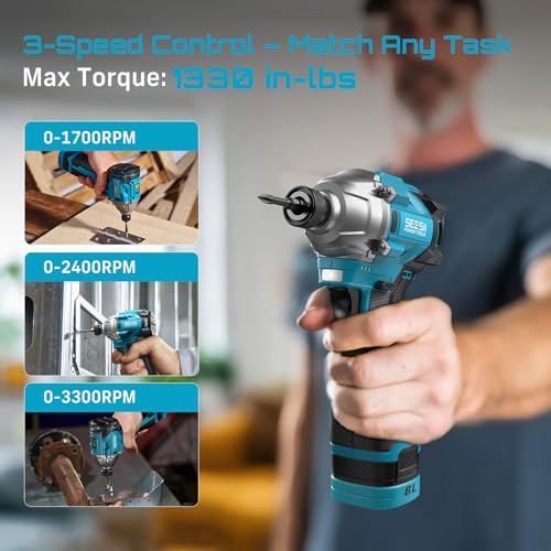 SEESII 16.8V Brushless Drill & Impact Combo