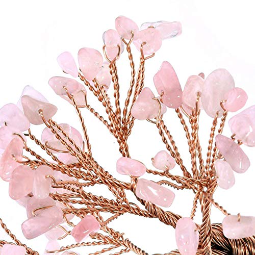 Nykkola Mix Gem Stone Money Amethyst Rose Citrine Carnelian Clear Quartz Feng Shui Plants & Flowers Artificial Trees Green #TOP5