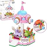 Finebely Dream Girls Fairground Carousel Toys Building Sets, Friends Amusement Park Rotating 4-Horse Carousel Building Kit, Merry Go Round Carousel Model Gift for Girls Kids 6-12, 430 PCS