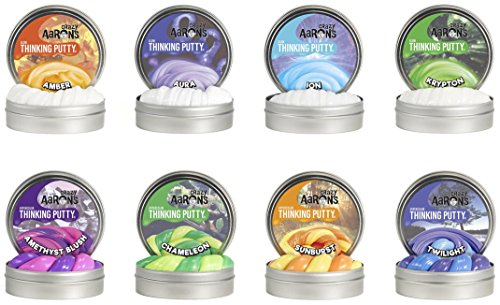 Crazy Aaron's Thinking Putty Mini Tin Complete Bundle Gift Set - 8 Pack